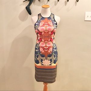 Dream Daily Body Con Floral Print Dress - Sz M